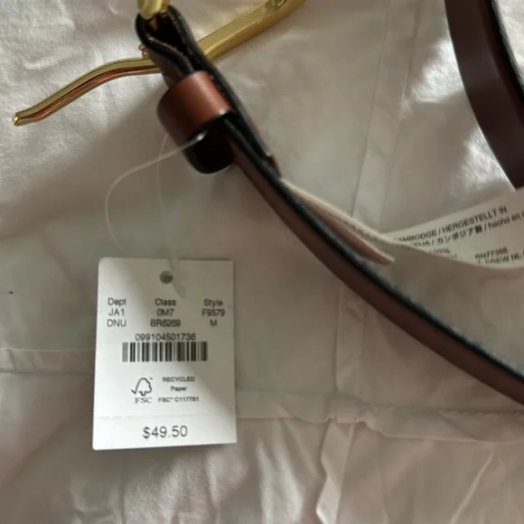 NWT J.Crew Classic belt in Italian leather - best seller - Picture 8 of 9